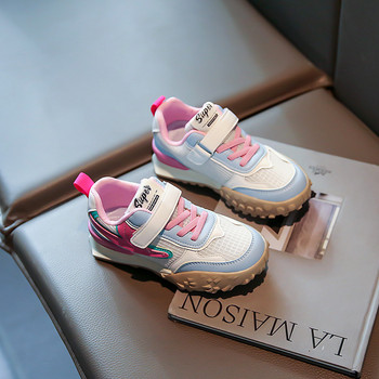 Спортни обувки за момиче Пролет нови противоплъзгащи Детски ежедневни спортни обувки Детска мода Дишащи обувки кеды детские أحذية غير رسمية