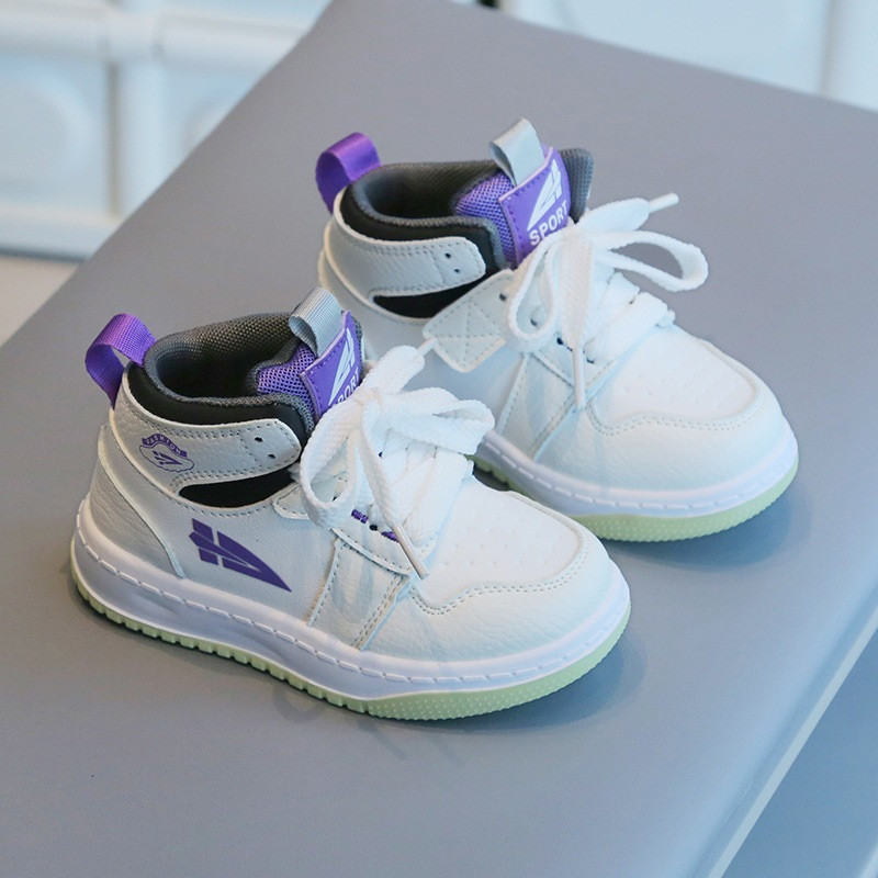 Kruleepo 3-7Y Dječje visoke kožne sportske tenisice Bebe Djeca Djevojčice Dječaci PU ležerna obuća za trčanje na otvorenom Schuhe teniske mazge