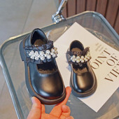 Γυναικεία σχολικά παπούτσια Παιδικά Sweet Pearl Princess Shoes Students 2023 Άνοιξη φθινόπωρο Performance Flats Μονό παπούτσι για βοτάνισμα