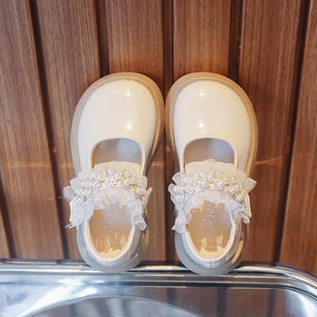 Γυναικεία σχολικά παπούτσια Παιδικά Sweet Pearl Princess Shoes Students 2023 Άνοιξη φθινόπωρο Performance Flats Μονό παπούτσι για βοτάνισμα