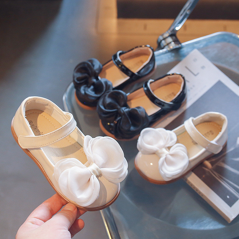 Kožne cipele za djevojčice Mašna Princess Girls Party Dance Cipele Studentska beba Mala djeca Jednostavne ležerne cipele Mary Jane Vjenčane cipele za djevojčice