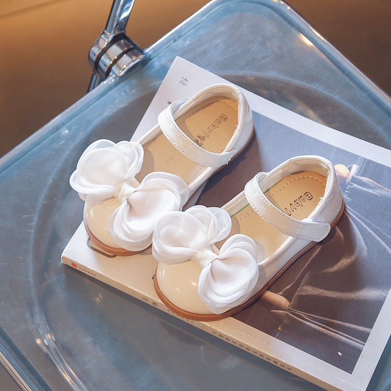 Kožne cipele za djevojčice Mašna Princess Girls Party Dance Cipele Studentska beba Mala djeca Jednostavne ležerne cipele Mary Jane Vjenčane cipele za djevojčice