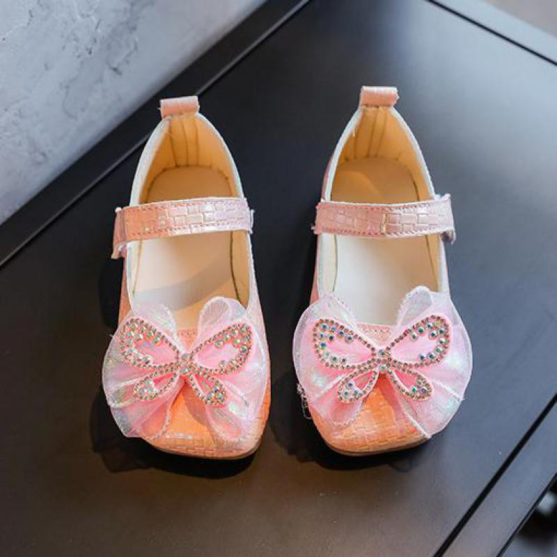Dječje Djevojčice Kožne cipele 2023 Djevojčica Mašna sa vještačkim kamenčićima Slatka princeza Plitka Mary Jane za party vjenčane revije Ravne