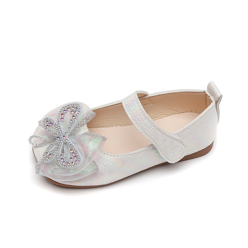 Dječje Djevojčice Kožne cipele 2023 Djevojčica Mašna sa vještačkim kamenčićima Slatka princeza Plitka Mary Jane za party vjenčane revije Ravne