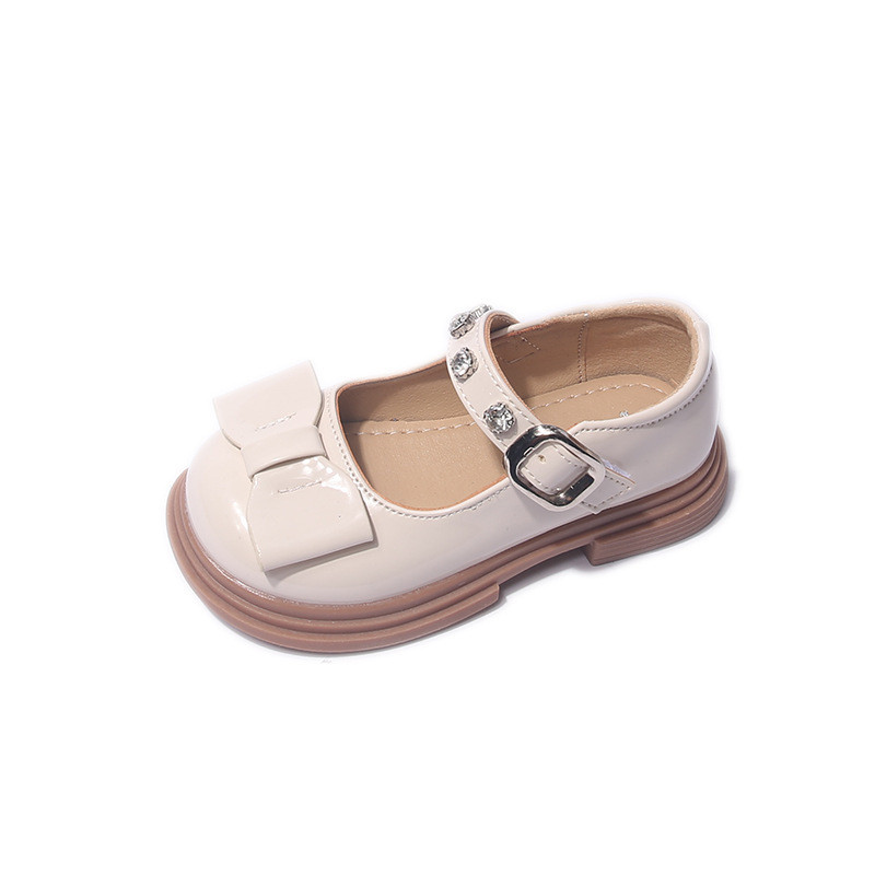 Crne kožne cipele za djevojčice, nove dječje slatke mašne, cipele za princezu, jesenska plima Mary Jane za party vjenčane revije, ravne