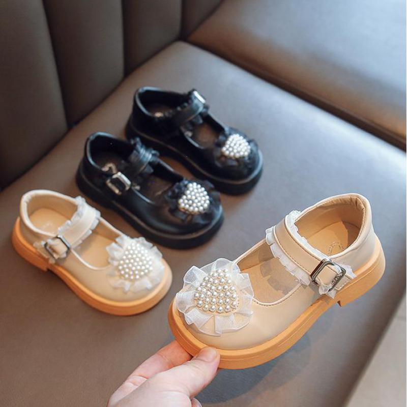 Kožne cipele slatke princeze za djevojčice 2023. Proljeće Jesen Nove Pearl Performance Dječje cipele Modne divlje dječje cipele H253