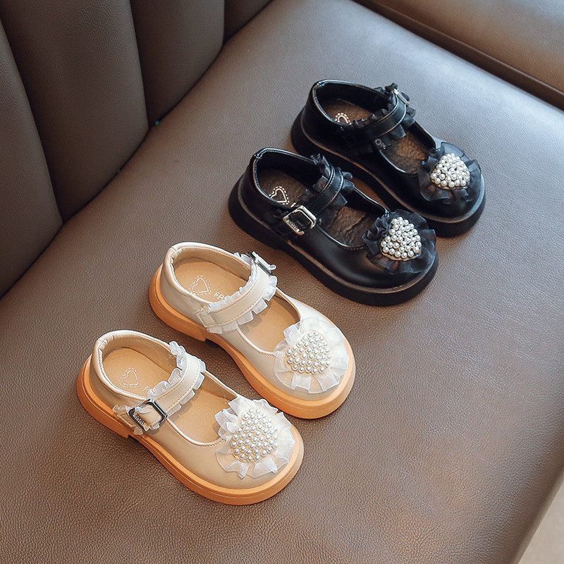 Kožne cipele slatke princeze za djevojčice 2023. Proljeće Jesen Nove Pearl Performance Dječje cipele Modne divlje dječje cipele H253