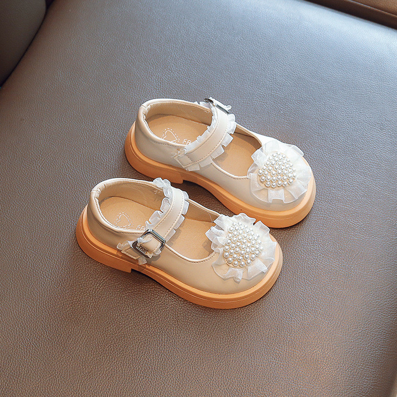 Kožne cipele slatke princeze za djevojčice 2023. Proljeće Jesen Nove Pearl Performance Dječje cipele Modne divlje dječje cipele H253