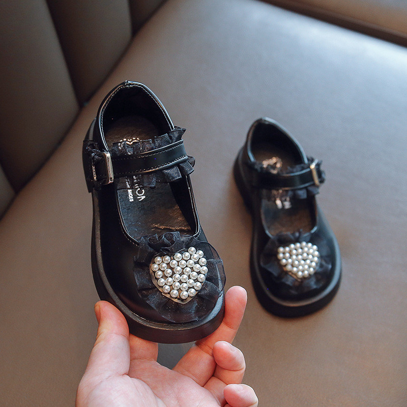 Kožne cipele slatke princeze za djevojčice 2023. Proljeće Jesen Nove Pearl Performance Dječje cipele Modne divlje dječje cipele H253