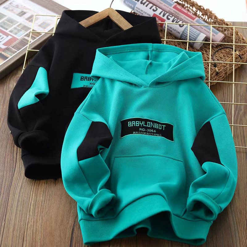 Jesenska majica s kapuljačom za dječake Nova dječja majica s kapuljačom u stilu dječaka Proljeće i jesen Jesenska gornja odjeća za djecu i tinejdžere