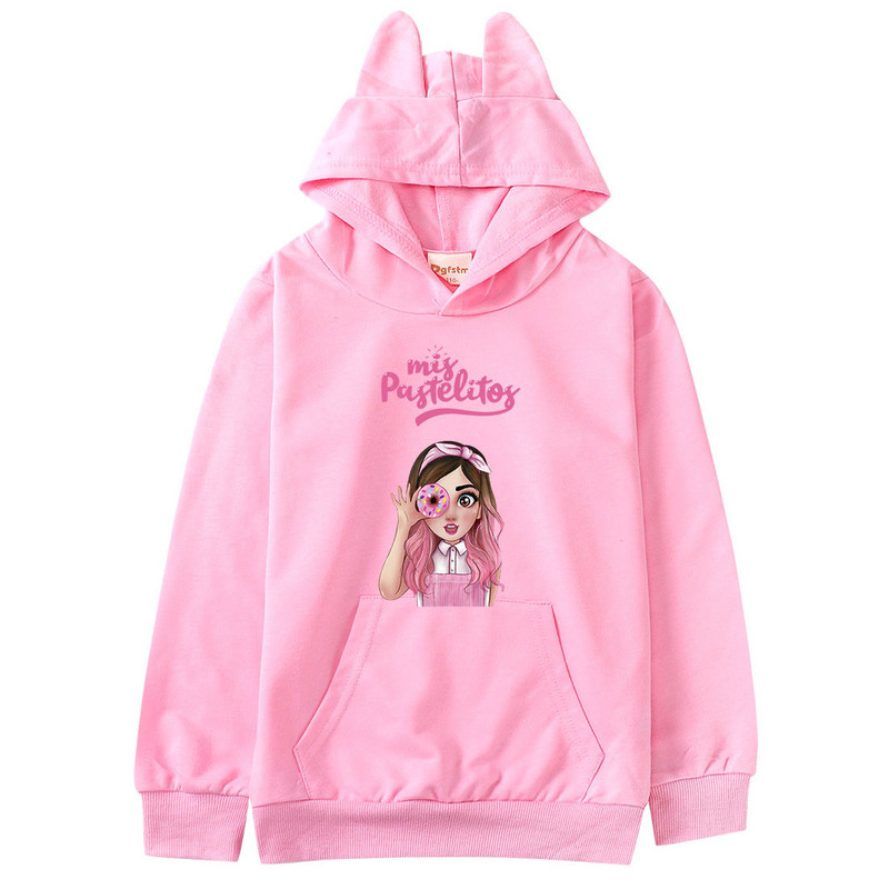3D Mis Pastelitos Hoodies za dječake Tees Pamuk Proljetna odjeća za dječake Košulje za tinejdžerice Anime Cosplay Ružičaste dječje majice s kapuljačom