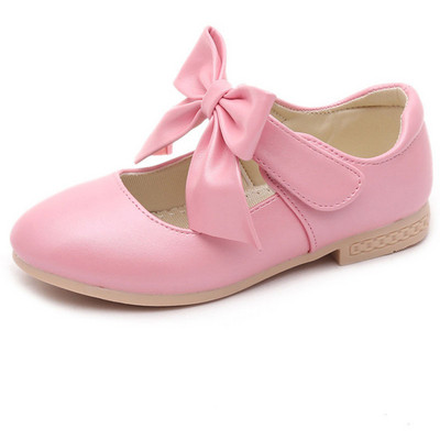 Copii Pantofi Printesa Auriu Roz Alb Fata Arc Pantofi din piele Copii Dulci Dance Flats Flori Pantofi Fete Marime 26-36 CSH791