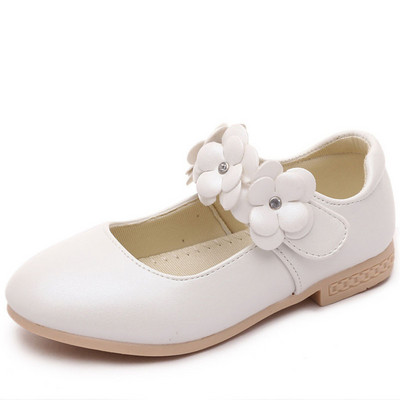 Copii Pantofi Printesa Auriu Roz Alb Fata Arc Pantofi din piele Copii Dulci Dance Flats Flori Pantofi Fete Marime 26-36 CSH791