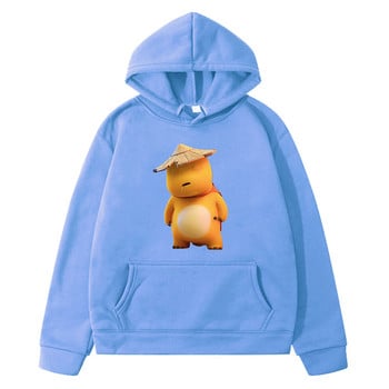 Naloong Yellow Dinasour Cute Hoodies Παιδικά Γραφικά Φούτερ με κινούμενα σχέδια Kawaii με Παιδικά πουλόβερ με φθινοπωρινά φλις τσέπες