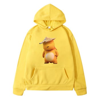 Naloong Yellow Dinasour Cute Hoodies Παιδικά Γραφικά Φούτερ με κινούμενα σχέδια Kawaii με Παιδικά πουλόβερ με φθινοπωρινά φλις τσέπες