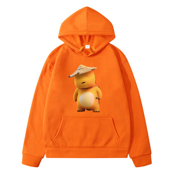 Naloong Yellow Dinasour Cute Hoodies Παιδικά Γραφικά Φούτερ με κινούμενα σχέδια Kawaii με Παιδικά πουλόβερ με φθινοπωρινά φλις τσέπες