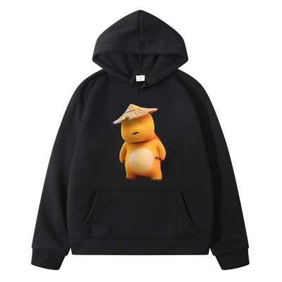 Naloong Yellow Dinasour Cute Hoodies Παιδικά Γραφικά Φούτερ με κινούμενα σχέδια Kawaii με Παιδικά πουλόβερ με φθινοπωρινά φλις τσέπες
