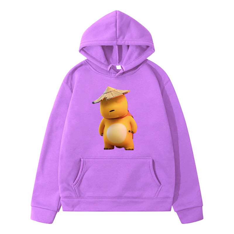 Naloong žute Dinasour slatke majice s kapuljačom, dječje kawaii majice s grafičkim crtanim filmovima s džepovima, ležerne jesenske pulovere od flisa