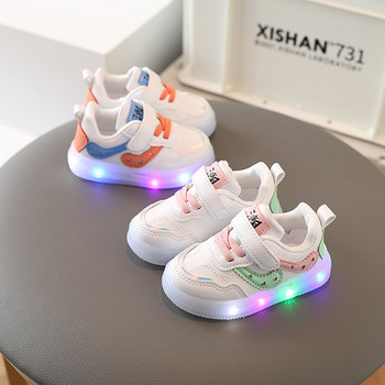 Размер 15-30 Бебешки обувки за момчета със светеща подметка Светещи ежедневни обувки за деца Момичета Светещи бебешки обувки за малки деца за деца