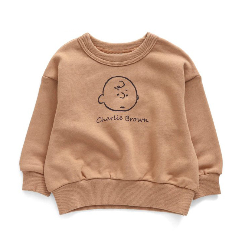 Jesenski novi gornji dijelovi Pamuk, zapadnjački stil s crtanim printom, Ležerni pulover od frotira T Muška i ženska odjeća