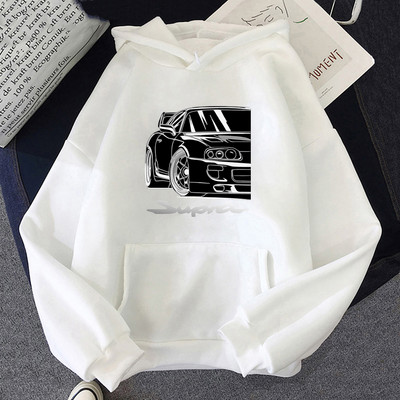 Ανδρικό φούτερ φθινοπώρου με κουκούλα Streetwear Anime Initial D Car Print Hoodie Hip Hop Φούτερ παλτό Unisex Ρούχα Γυναικεία ρούχα σε στυλ Y2k