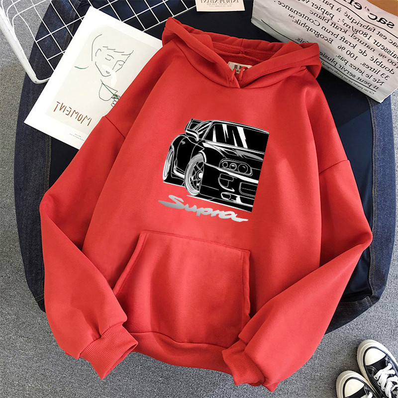 Ljetna muška majica s kapuljačom Streetwear Anime Initial D Car Print Hoodie Hip Hop Sweatshirt Kaput Unisex Odjeća Y2k stil Ženska odjeća
