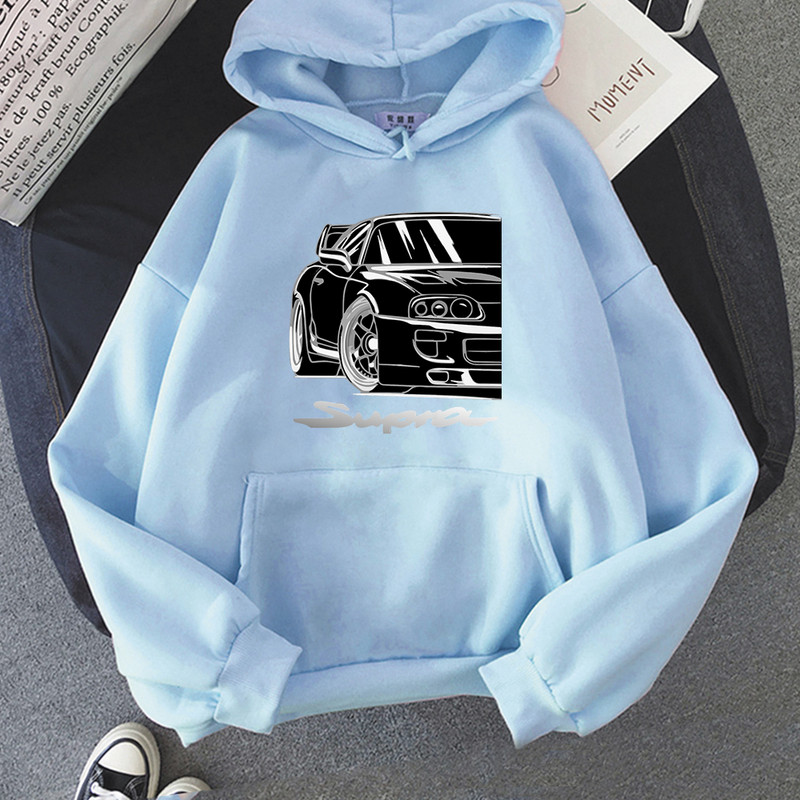 Ljetna muška majica s kapuljačom Streetwear Anime Initial D Car Print Hoodie Hip Hop Sweatshirt Kaput Unisex Odjeća Y2k stil Ženska odjeća