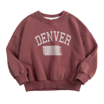 2023 Суичър за момчета Детско облекло Пролет Есен Детски пуловер Дизайн с печат на букви Свободен стил Тийнейджърски дрехи от 3 до 14 години