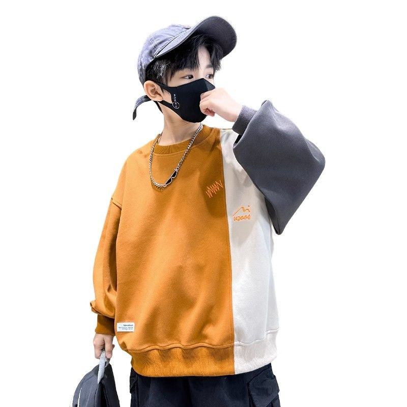 Jesenska odjeća za dječake Ulične džempere Proljeće 2023. Nove dječje majice usklađenih boja Trendi modni pulover za bebe