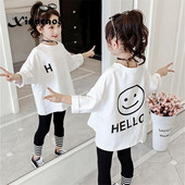 Toddler Kids Full T-shirts Girls Leatter Casual Tops Koszulka Teenage Big Girls Λευκό T-shirt Παιδικά ρούχα μπλουζάκι 8 6 10 12