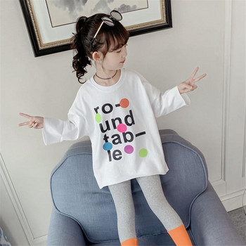 Toddler Kids Full T-shirts Girls Leatter Casual Tops Koszulka Teenage Big Girls Λευκό T-shirt Παιδικά ρούχα μπλουζάκι 8 6 10 12