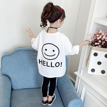 Toddler Kids Full T-shirts Girls Leatter Casual Tops Koszulka Teenage Big Girls Λευκό T-shirt Παιδικά ρούχα μπλουζάκι 8 6 10 12