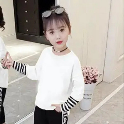 Toddler Kids Full T-shirts Girls Leatter Casual Tops Koszulka Teenage Big Girls Λευκό T-shirt Παιδικά ρούχα μπλουζάκι 8 6 10 12