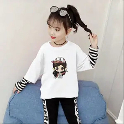 Toddler Kids Full T-shirts Girls Leatter Casual Tops Koszulka Teenage Big Girls Λευκό T-shirt Παιδικά ρούχα μπλουζάκι 8 6 10 12