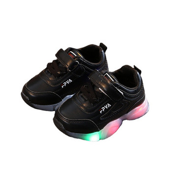 Zapatillas Детски спортни обувки Пролетни светещи модни дишащи детски обувки за момчета Мрежени обувки за момичета LED маратонки с леки маратонки