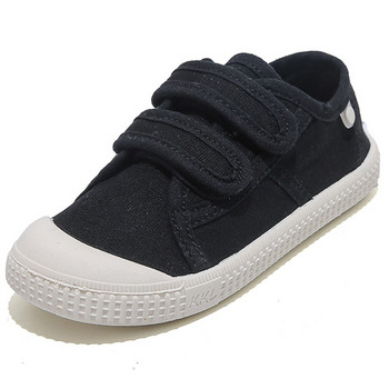 Unisex 2023 Νέα παντός τύπου παιδικά αθλητικά παπούτσια για κορίτσια με επίπεδη τακούνι Παιδικά παπούτσια για αγόρια Μαθητές με κουμπί Καμβάς παιδικά παπούτσια