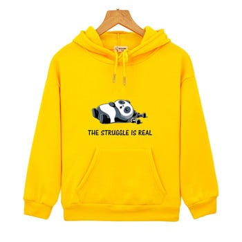 Cute Panda Print Hoodie Νέα Παιδικά Φούτερ Ζεστό Vintage Πουλόβερ για Μόδα Αγόρι Κορεατική κουκούλα Kawaii για έφηβα κορίτσια