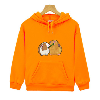 Kawaii Guinea Pig Print Hoodie Goth Aesthetic Harajuku Παιδική μπλούζα για κορίτσι Kpop Fashion Φθινόπωρο Χειμερινό μακρυμάνικο Hoody Boy