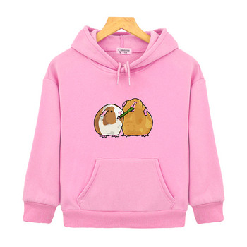 Kawaii Guinea Pig Print Hoodie Goth Aesthetic Harajuku Παιδική μπλούζα για κορίτσι Kpop Fashion Φθινόπωρο Χειμερινό μακρυμάνικο Hoody Boy