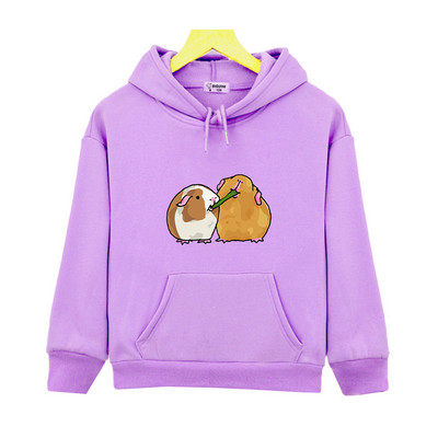 Kawaii Guinea Pig Print Hoodie Goth Aesthetic Harajuku Kids Sweatshirt for Girl Kpop Fashion Есен Зима Hoodie Boy с дълъг ръкав