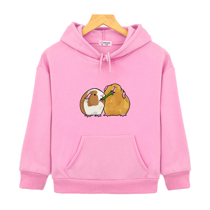 Kawaii Gvineja Pig Print Hoodie Goth Aesthetic Harajuku Dječja majica s kapuljačom za djevojčice Kpop modna majica s kapuljačom dugih rukava za dječake