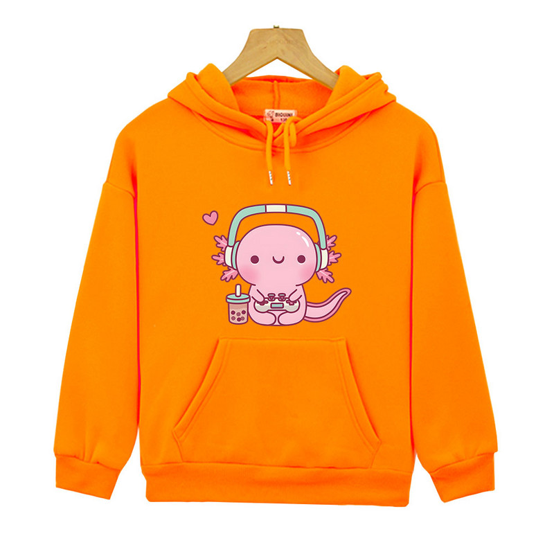 Slatki Axolotl igra videoigre Hoodie Crtić Gamer Dukserica sa smiješnim printom Dječja odjeća Odjeća za dječake Odjeća za djevojčice Y2k Zimski pulover