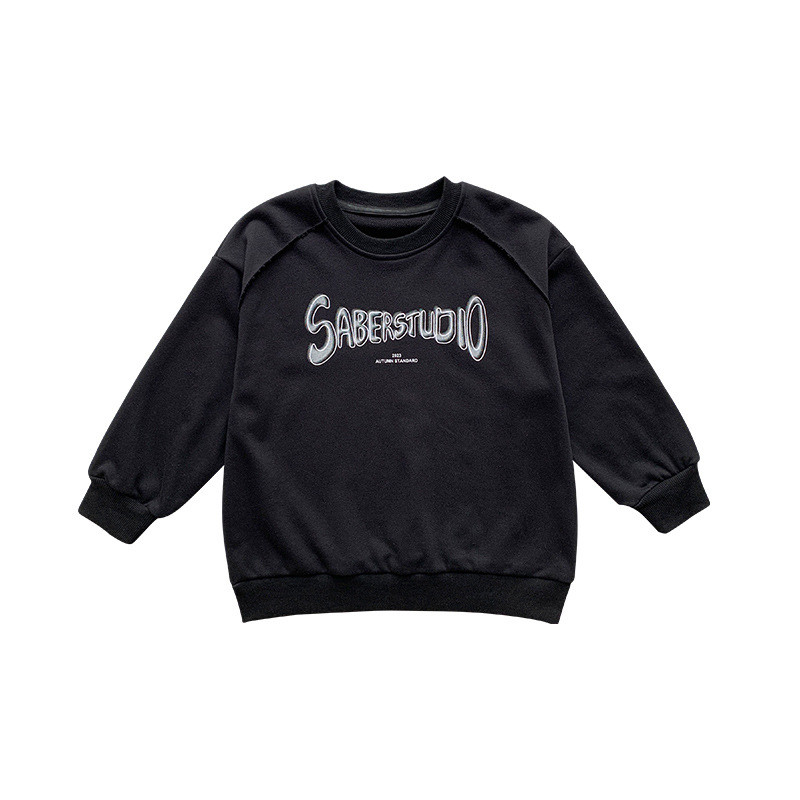 Jesenske dječje majice s kapuljačom 2023., jednobojne patchwork majice dugih rukava za dječake, majice