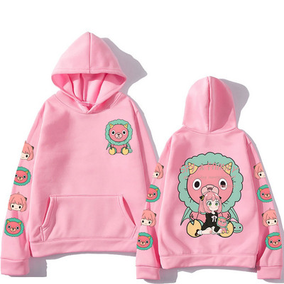 Hanorac anime japonez Spy x Family pentru băiat/fată, estetic Kawaii, Anya Forger, hanorac cu desene animate Harajuku, pentru cupluri, pentru bărbați, Topuri