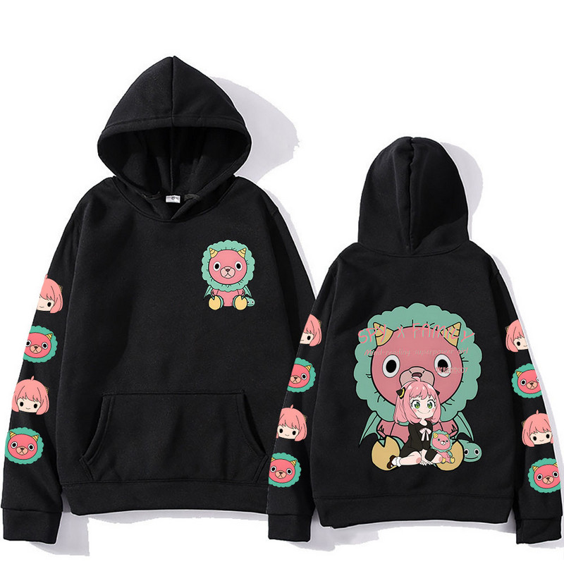 Japanski anime špijun x Obiteljska majica s kapuljačom za dječaka/djevojčicu Aesthetic Kawaii Anya Forger Sweatshirt iz crtića Harajuku Par Muške majice s kapuljačom