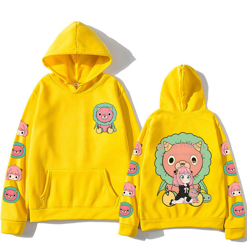 Japanski anime špijun x Obiteljska majica s kapuljačom za dječaka/djevojčicu Aesthetic Kawaii Anya Forger Sweatshirt iz crtića Harajuku Par Muške majice s kapuljačom