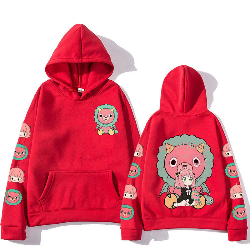 Japanski anime špijun x Obiteljska majica s kapuljačom za dječaka/djevojčicu Aesthetic Kawaii Anya Forger Sweatshirt iz crtića Harajuku Par Muške majice s kapuljačom