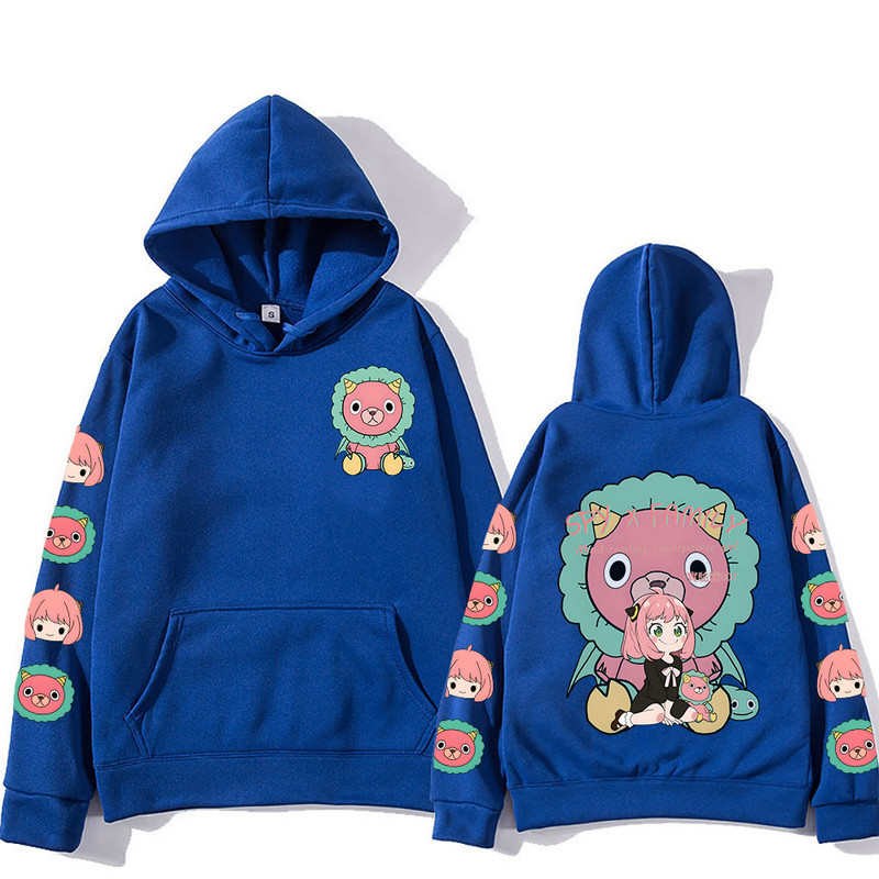 Japanski anime špijun x Obiteljska majica s kapuljačom za dječaka/djevojčicu Aesthetic Kawaii Anya Forger Sweatshirt iz crtića Harajuku Par Muške majice s kapuljačom