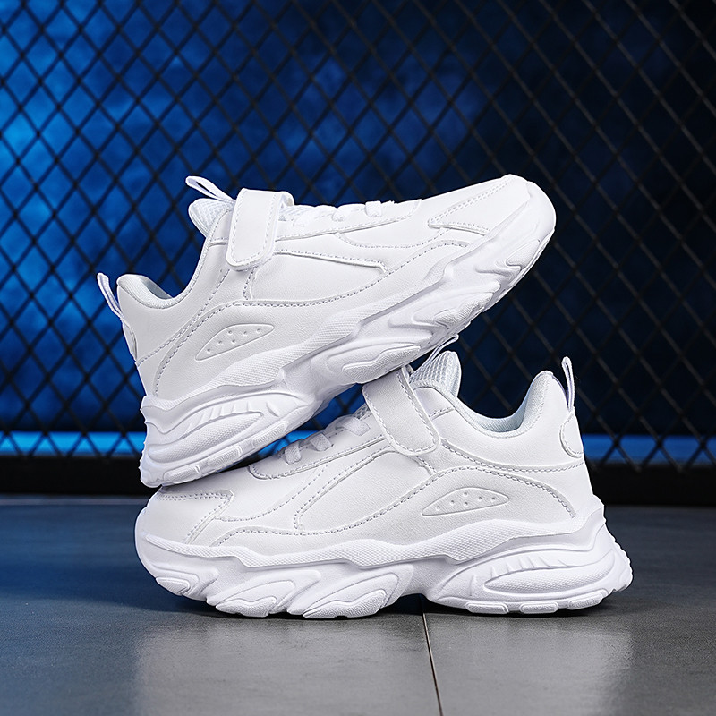 Dječja bijela sportska obuća Jesenska mrežasta prozračna obuća za trčanje za dječake Obuća za ležerno vrijeme za dječake Male bijele cipele za djevojčice Tenisice