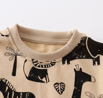 Нов анимационен животински свят Суичър за момчета и момичета Есенно пролетно детско облекло Риза с качулка Ежедневно горно памучно облекло